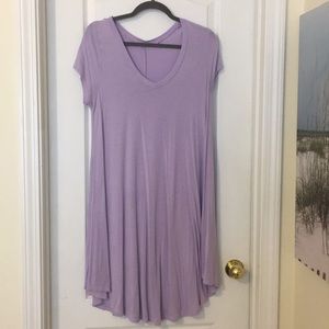 Purple t-shirt dress